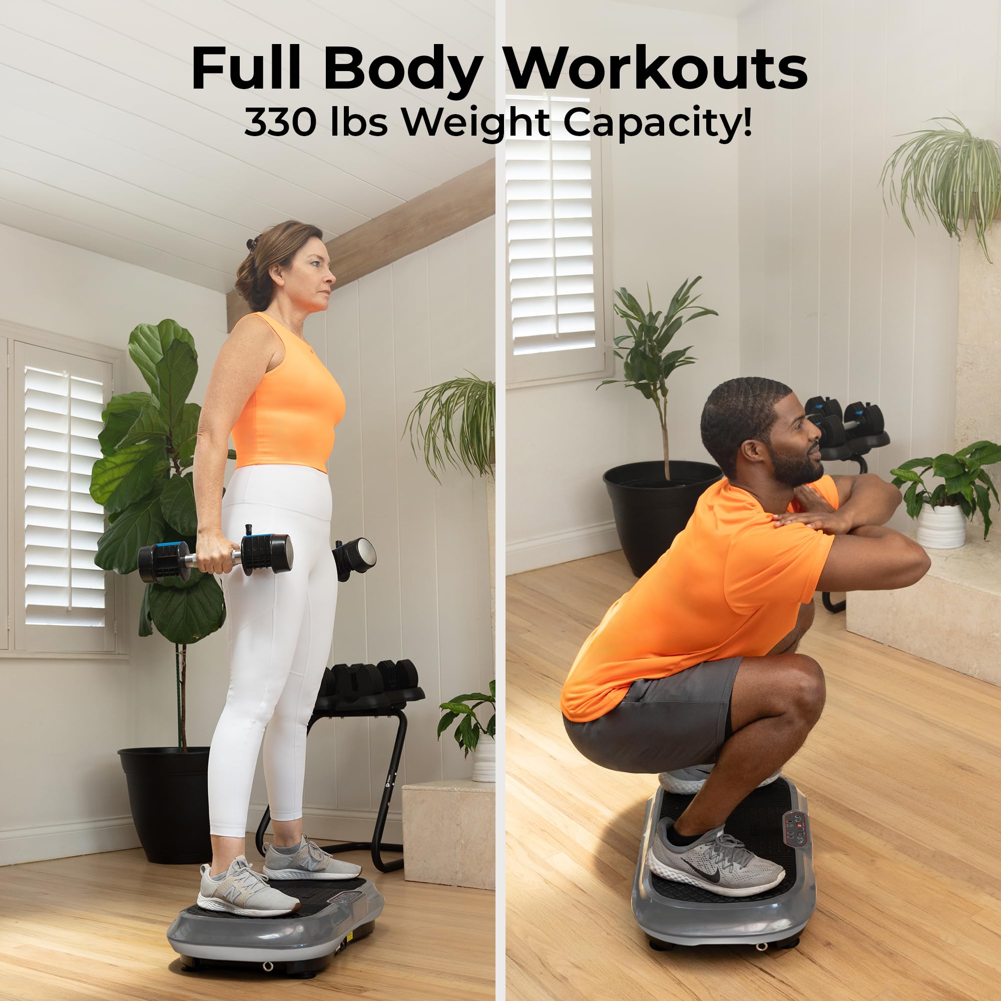 Lifepro Waver Vibration Plate Exercise Machine - High-Intensity Full-Body Workout Platform with Resistance Bands for Muscle Activation, Strength Toning & Fat Loss - Home Gym Fitness Equipment for Weight Loss & Recovery