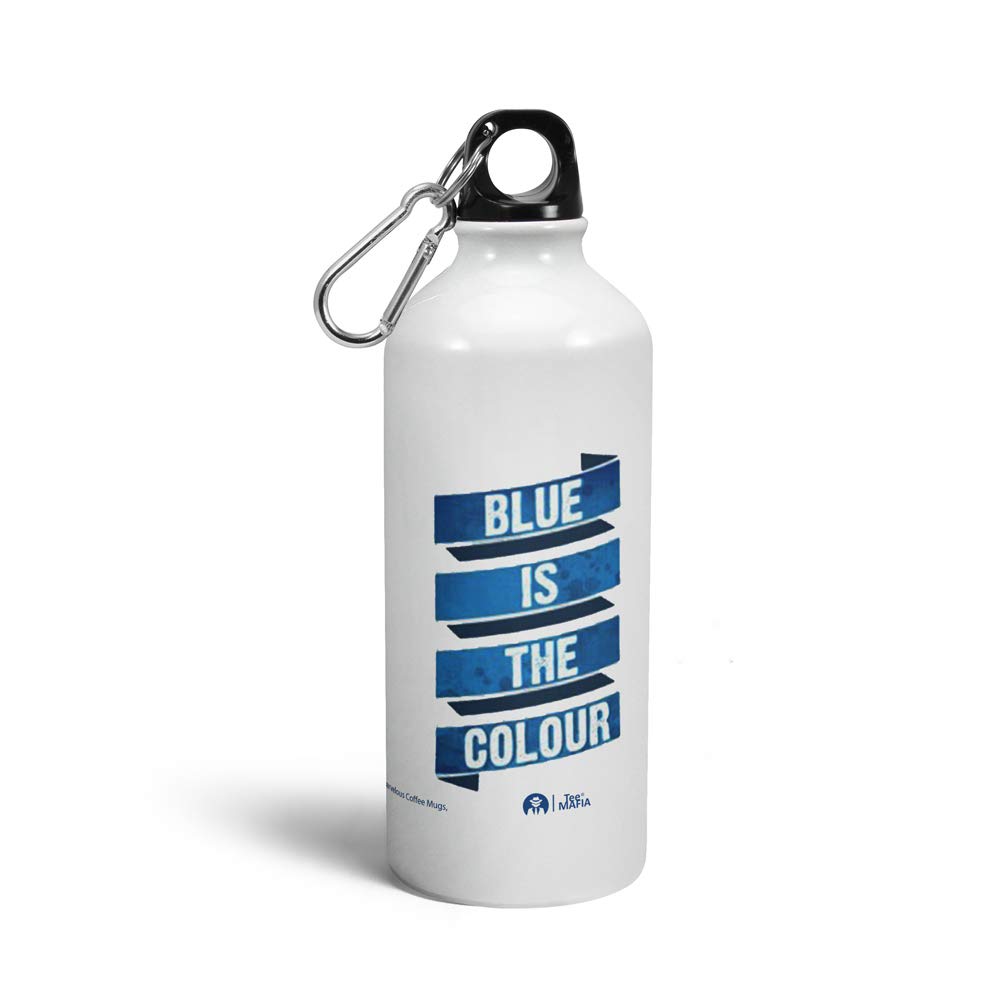 Tee Mafia® Chelsea FC Printed Sports Water Bottle - 600ml Insulated Stainless Steel Sipper Bottle for Football Fans, Gym & Outdoor Activities | Hazard Design, Blue Color, Leakproof & Durable