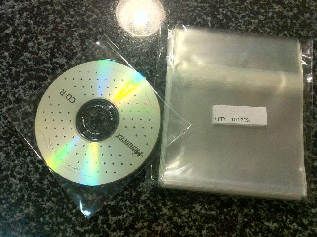 5000 Pack 4 7/8 x 4 7/8 Inch Clear Plastic CD DVD Disc Sleeves - Acid-Free Protective Storage for Music, Movies & Data Discs - Perfect for Home, Office & Media Collections