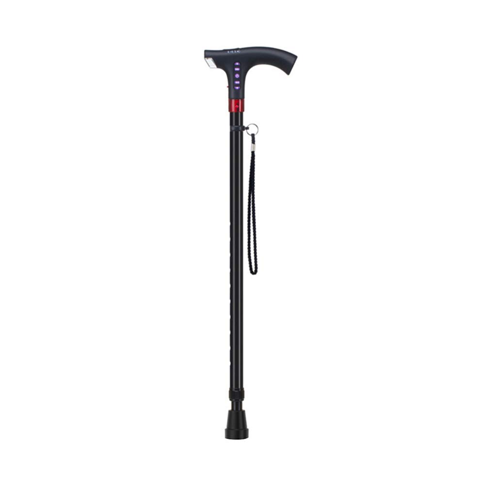 Artibetter Adjustable Collapsible Walking Cane with LED Light & Alarm - Folding Cane for Seniors, Hiking & Emergency Survival - Ideal for Outdoor Activities, Travel & Mobility Assistance