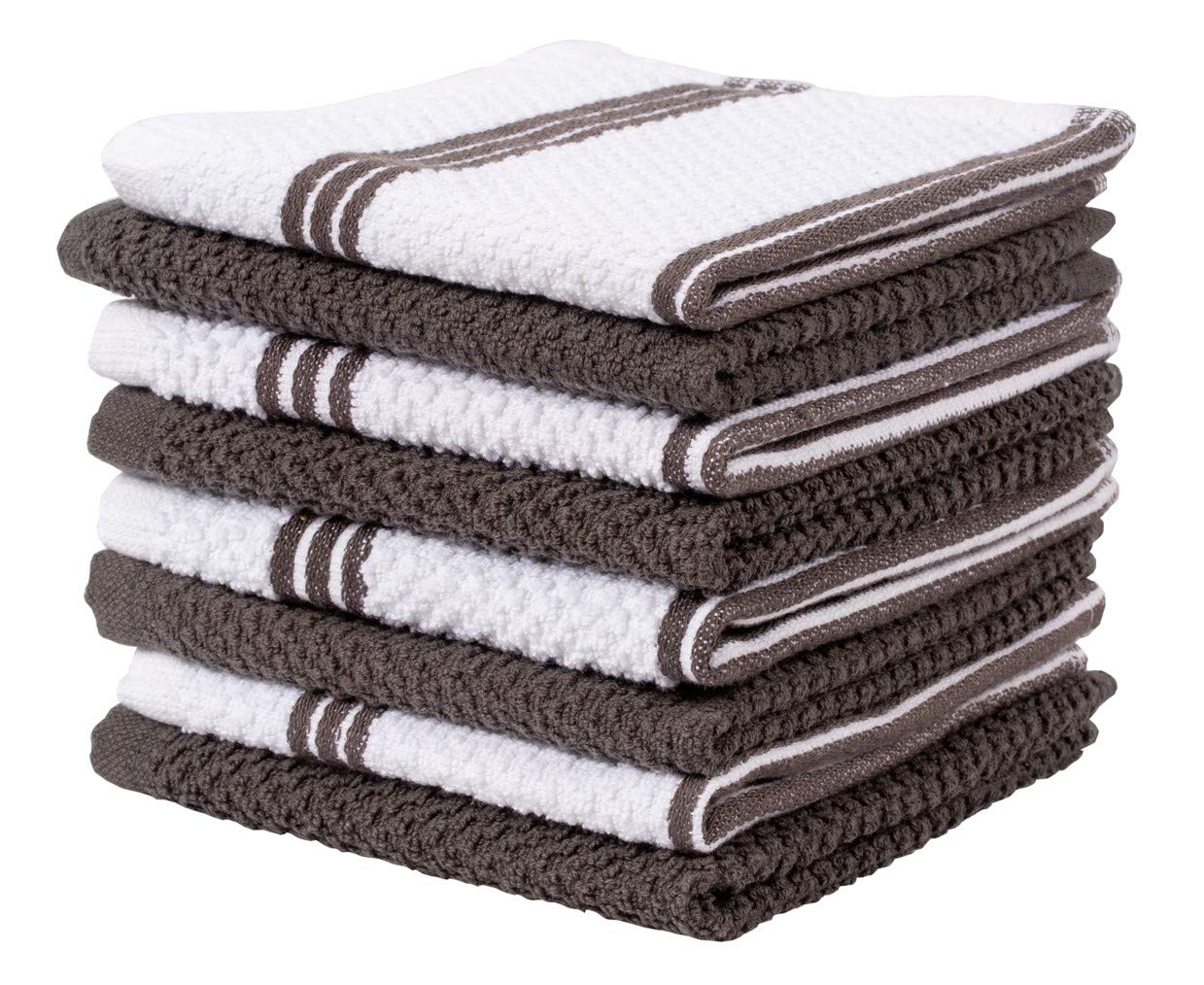 Premium 8-Pack Cotton Dish Cloths - Super Absorbent 12