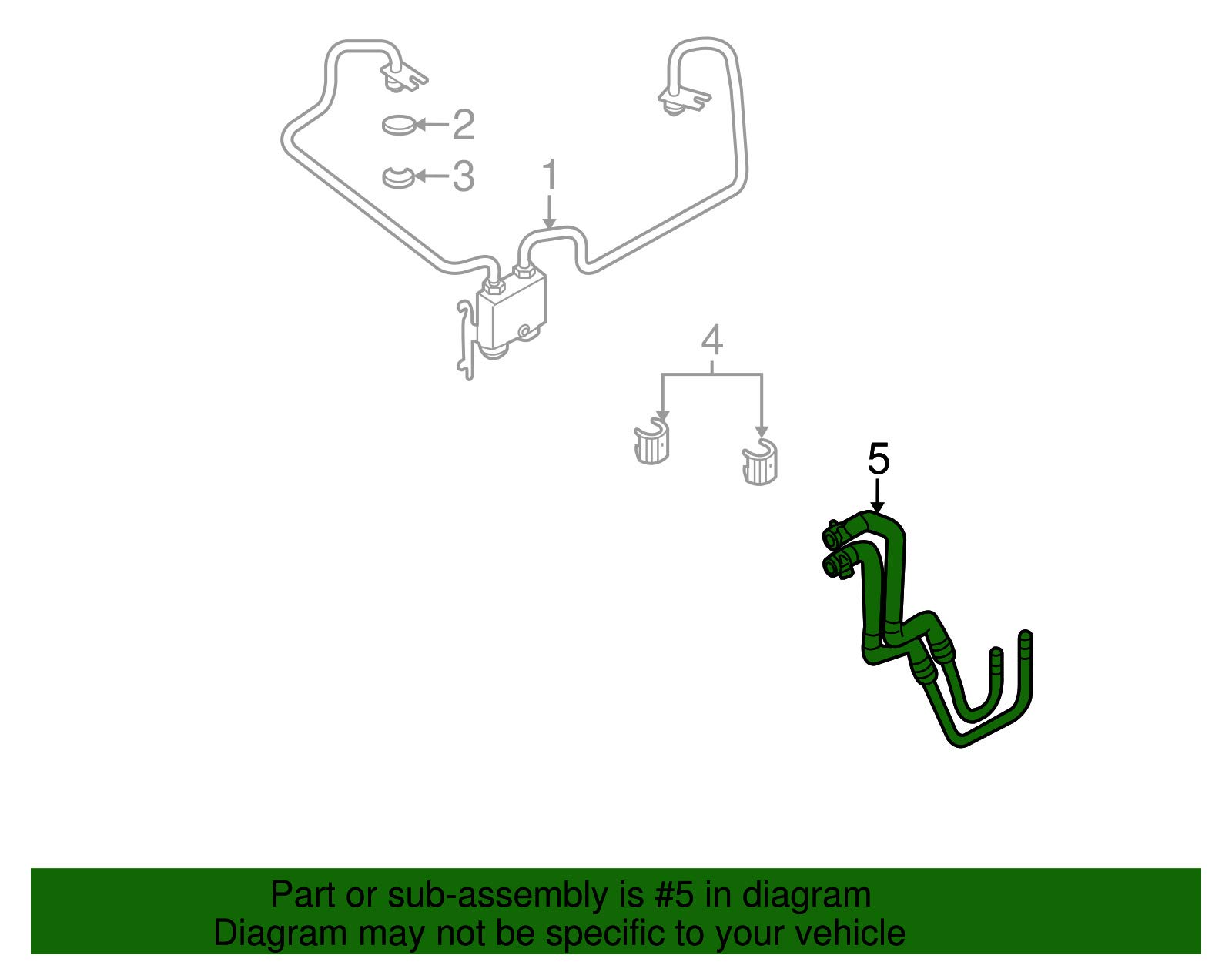 Ford AG1Z-7R081-D Automatic Transmission Oil Cooler Hose - Replacement Part for Ford Vehicles - Perfect for Transmission Maintenance & Repair