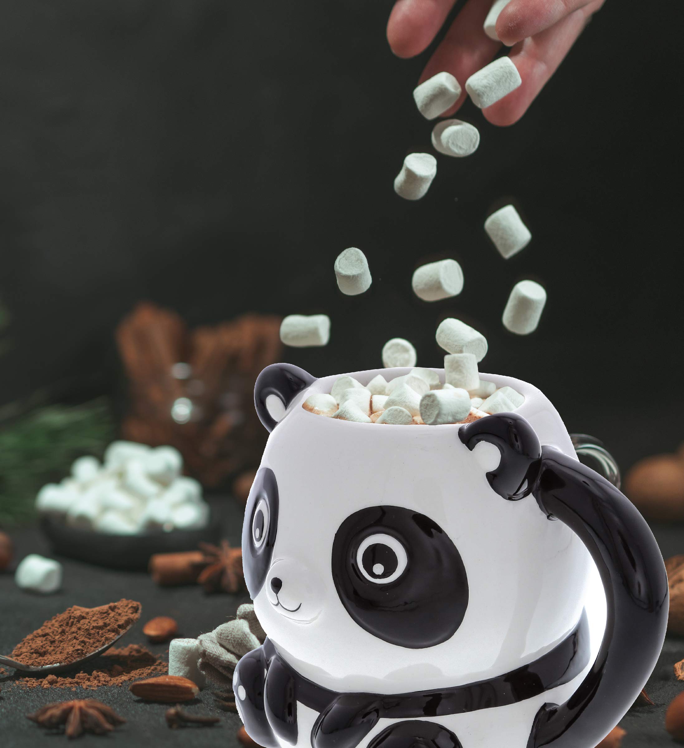 Cute Panda Coffee Mug for Women & Men - 17oz Ceramic Cup for Hot/Cold Drinks - Perfect Gift & Office Use