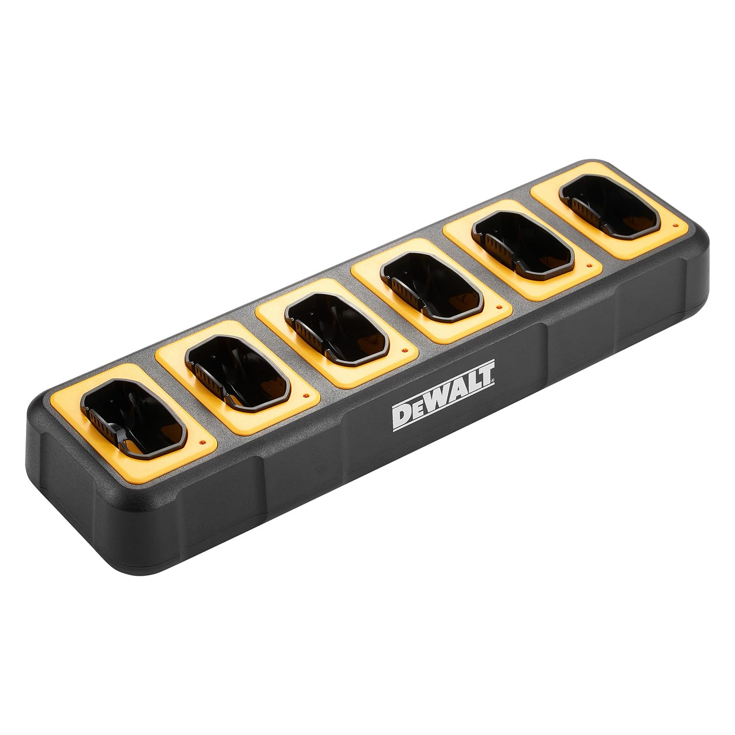DEWALT DXFRS300 6-Port Gang Charger for DXFRS 300 Walkie Talkie Two-Way Radios | Fast Charging Station | Ideal for Construction Sites, Warehouses & Security Teams (DXFRSCH6-300)