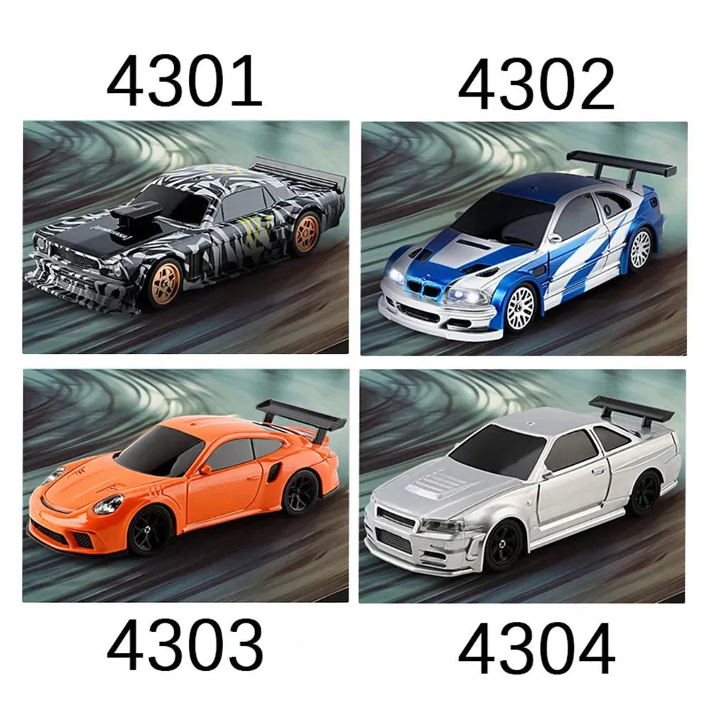 Jiabaile 1/43 Scale RC Drift Car with Gyro - 2.4G 4WD Ready-to-Run Remote Control Car - Perfect Gift for Kids & Adults (Model 4301/02/03/04) - Ideal for Indoor Racing, Drifting Practice, and RC Hobby Enthusiasts