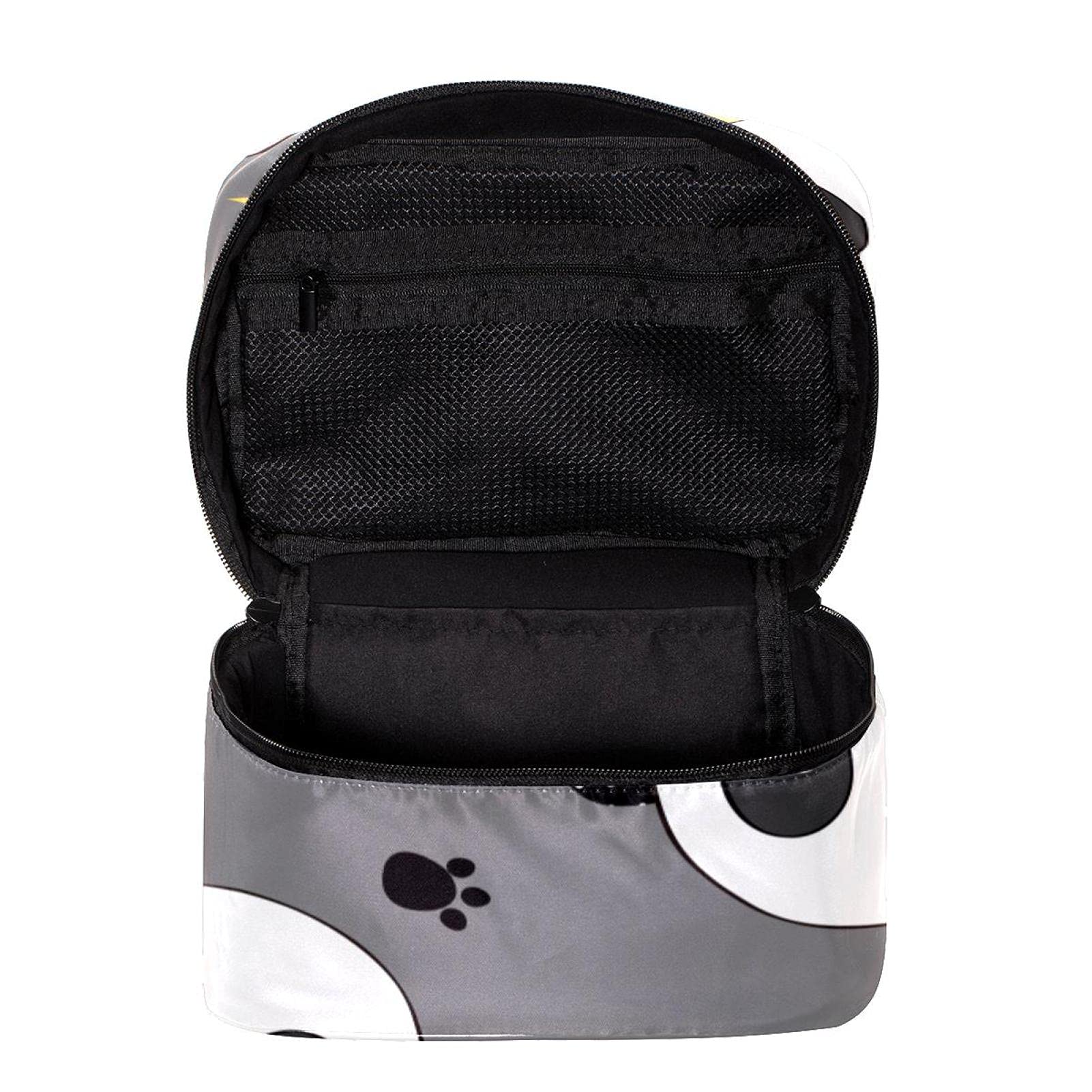 Cute Crown Panda Star Pattern Travel Makeup Bag - Large Cosmetic Organizer Case with Zipper for Women & Girls - Perfect for Travel, Gym, and Daily Essentials Storage