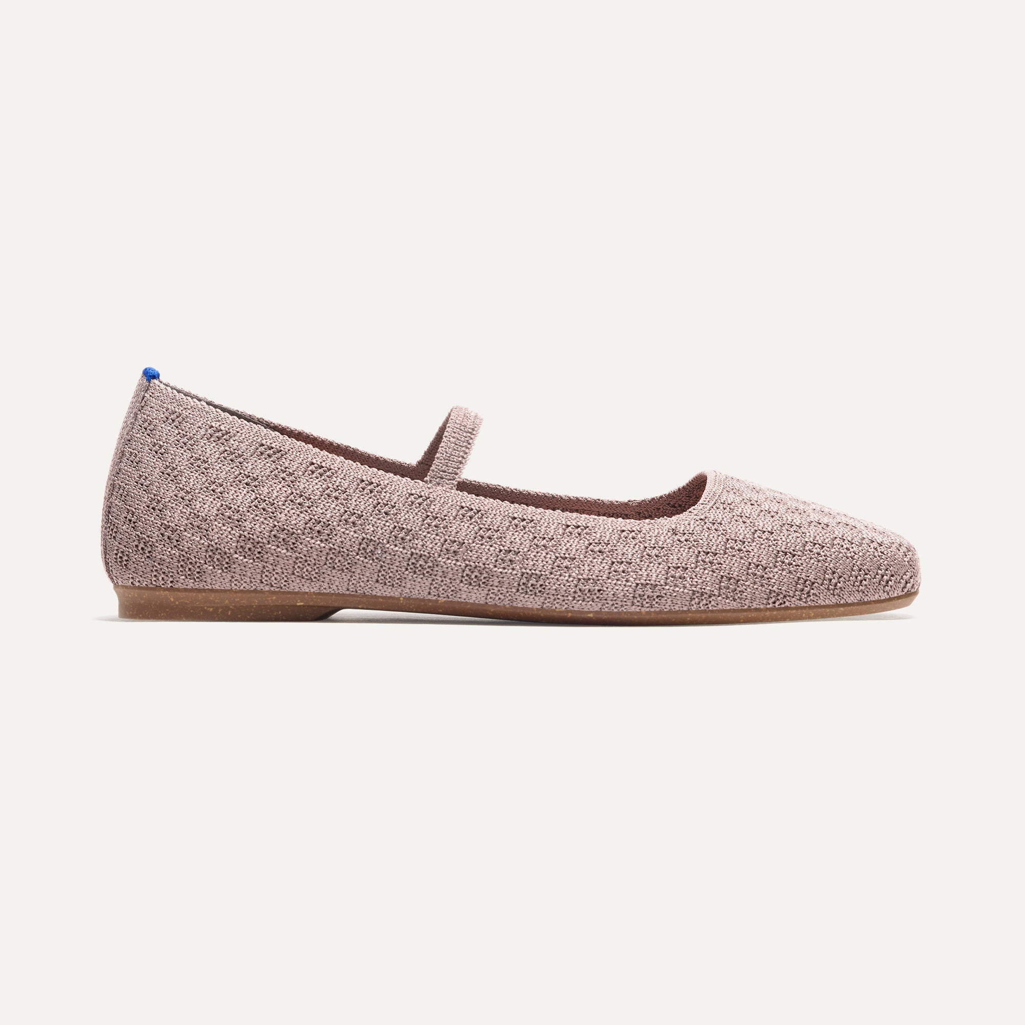 Max Square Mary Jane Shoes for Women - Dusty Lilac Basketweave Leather Flats - Comfortable Work & Casual Wear