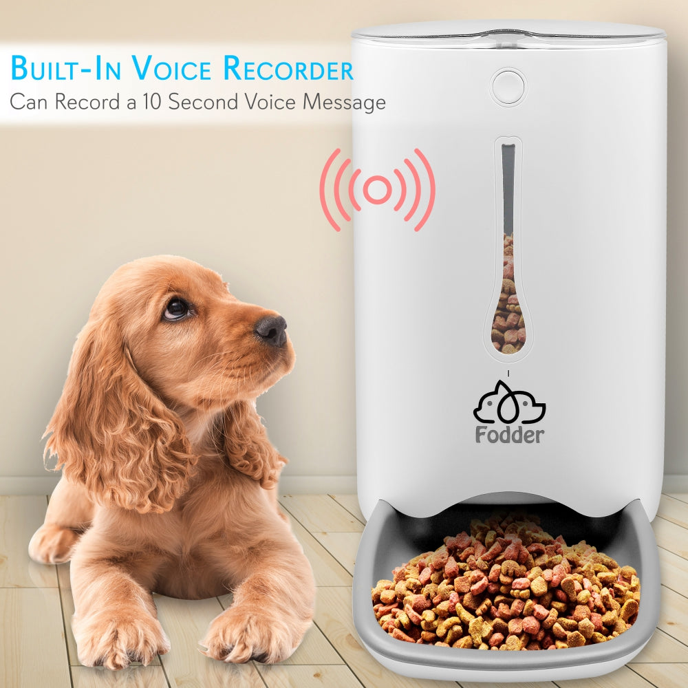 Automatic Pet Food Dispenser - Smart Electronic Dog & Cat Feeder with Timer for Home Use - Perfect for Travel, Work, or Busy Pet Owners