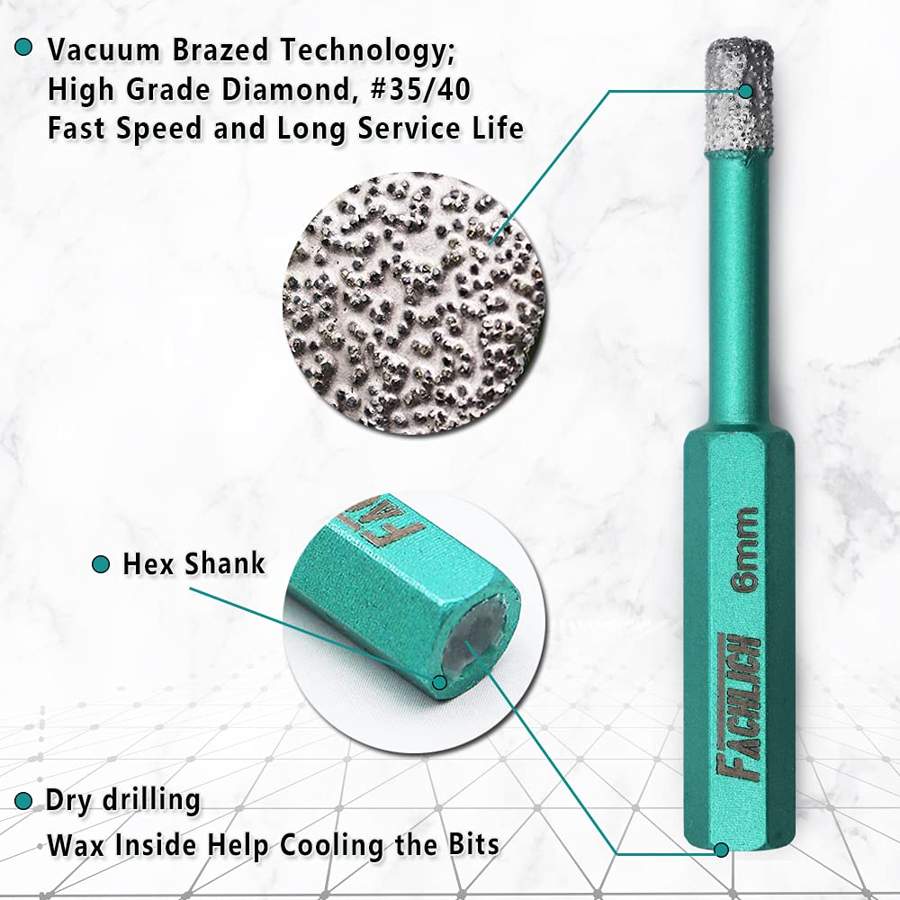 Porcelain Tile Drill Bits Set - 2pcs 1/4