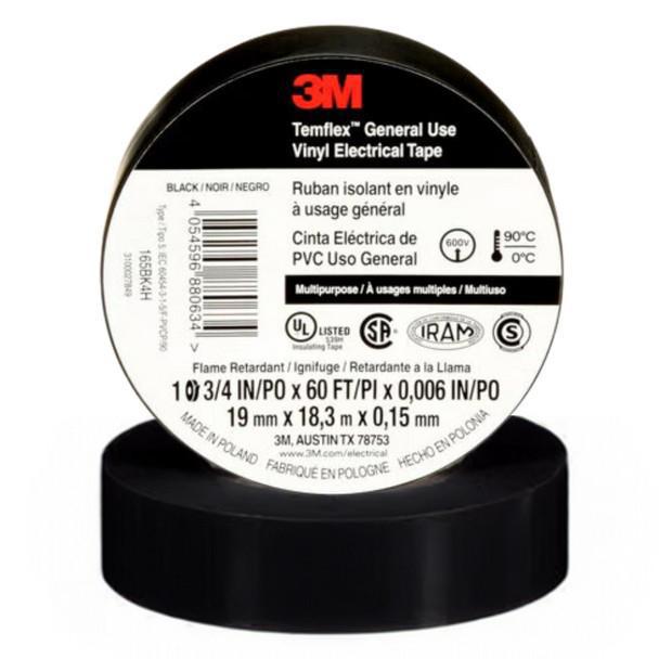3M Vinyl Electrical Tape - High Voltage Insulation Tape for Wiring, Repairs & DIY Projects - Ideal for Home, Office & Automotive Use