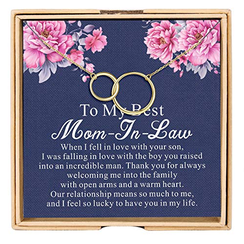 WISHMISS 925 Sterling Silver Mother Daughter Necklace Set - Circle Pendant Gift for Mom, Grandma & Mother-in-Law | Birthday, Anniversary & Mother's Day Jewelry Present