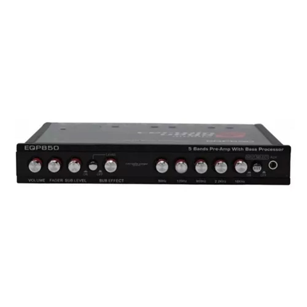 Cerwin Vega EQP850 5-Band Graphic Equalizer with Bass Processor - Perfect for Home Audio, Car Audio & DJ Setups