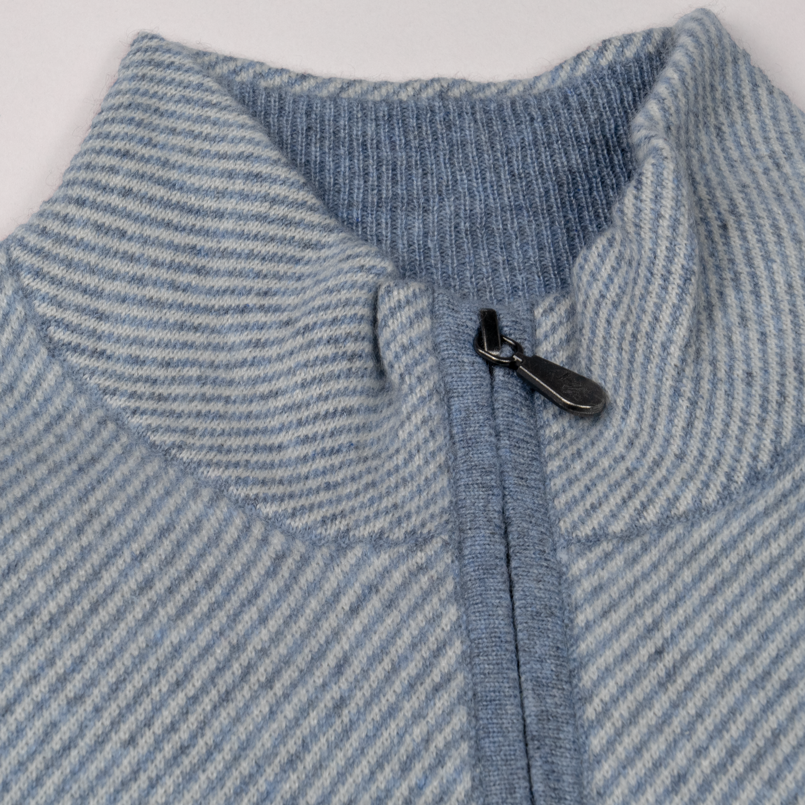 RAFFI Diagonal Striped Zip-Up Mock Neck Sweater - Stylish & Comfortable Pullover for Men & Women | Perfect for Casual Outings, Office Wear & Fall Layering