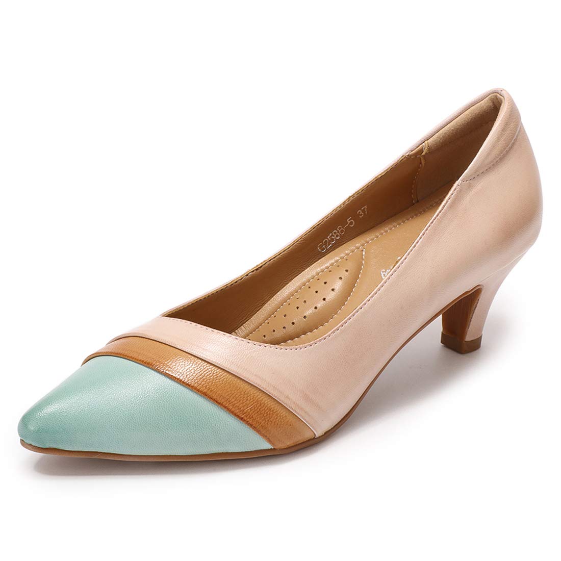 Women's Leather Pumps - Pointed Toe Medium Heel Dress Shoes for Office & Business | Comfortable Professional Work Shoes for Women | Perfect for Corporate Meetings, Weddings & Formal Events