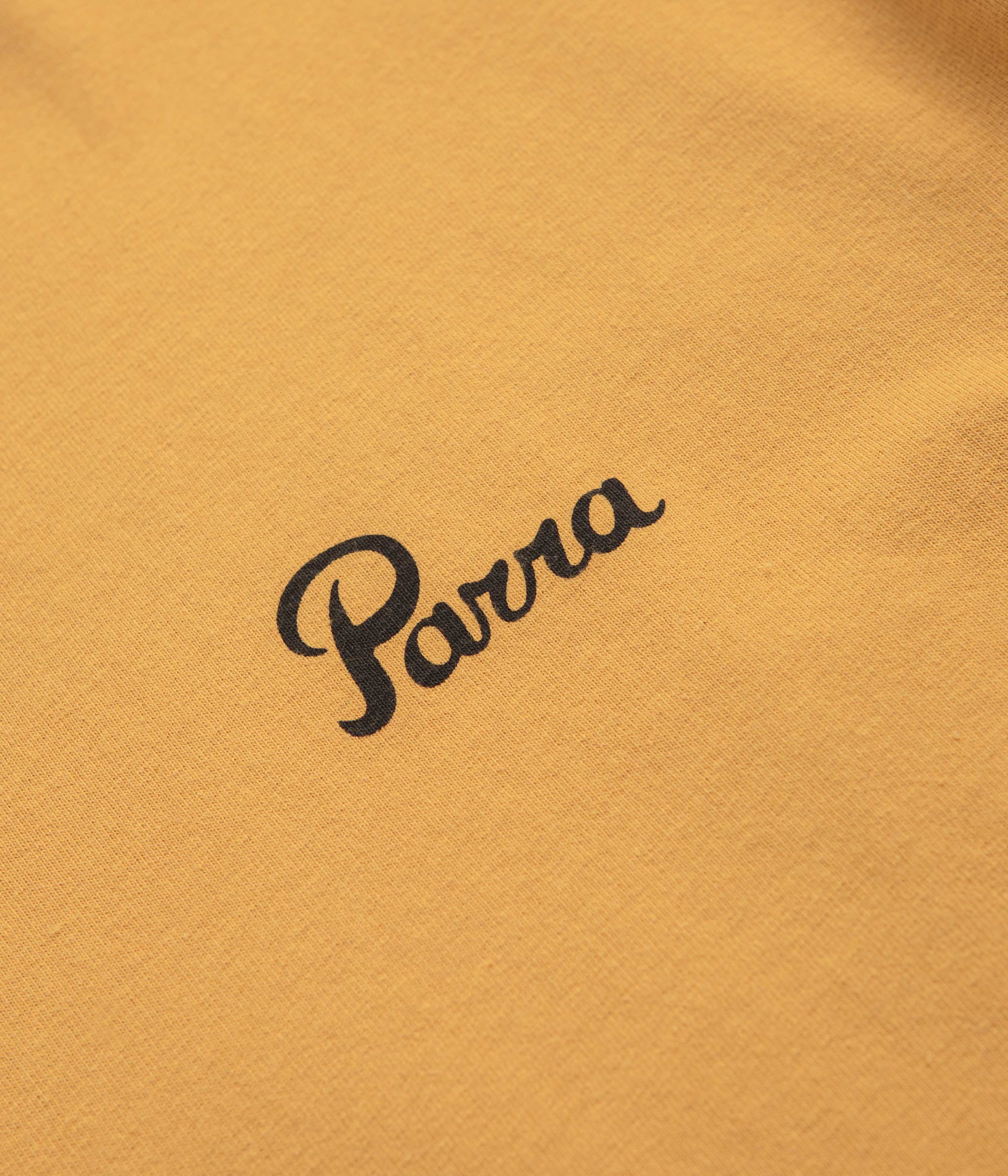 Parra Swan To The Face Graphic T-Shirt in Ochre - Trendy Streetwear for Casual Outfits & Music Festivals
