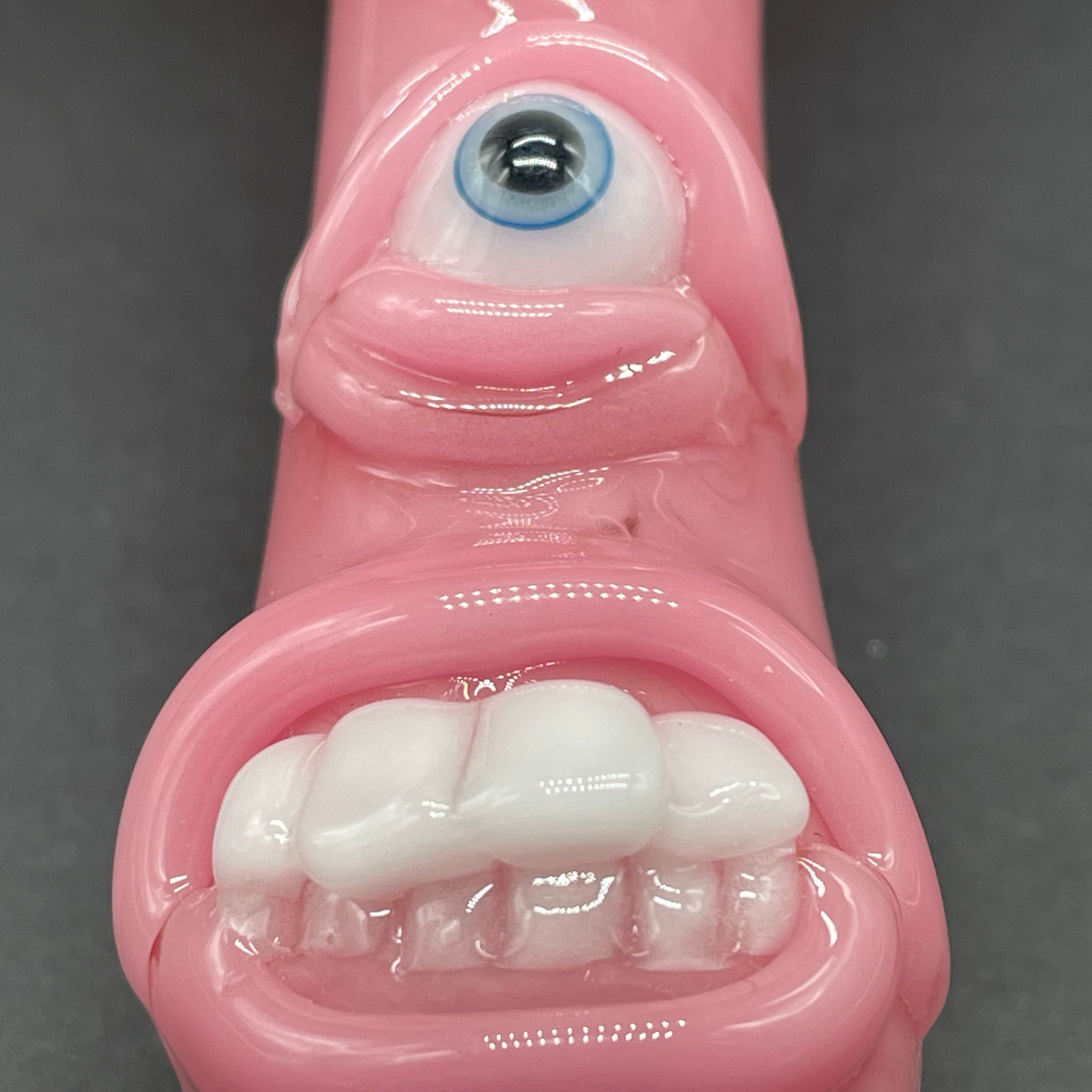 Pink Evil Eye Bubbler Glass Pipe - Handmade Smoking Accessory for Herbal Use | Perfect for Relaxation, Meditation & Spiritual Rituals