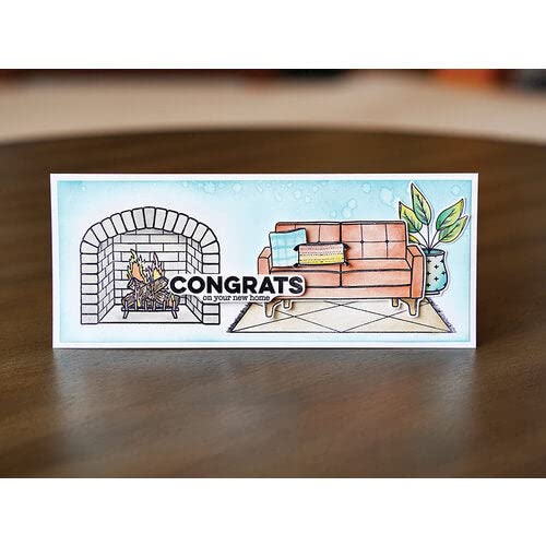 Simon Hurley SIMN Hurley Stamps - Welcome Home Clear Stamps for Card Making, Scrapbooking & DIY Projects | Perfect for Greeting Cards, Invitations & Home Decor