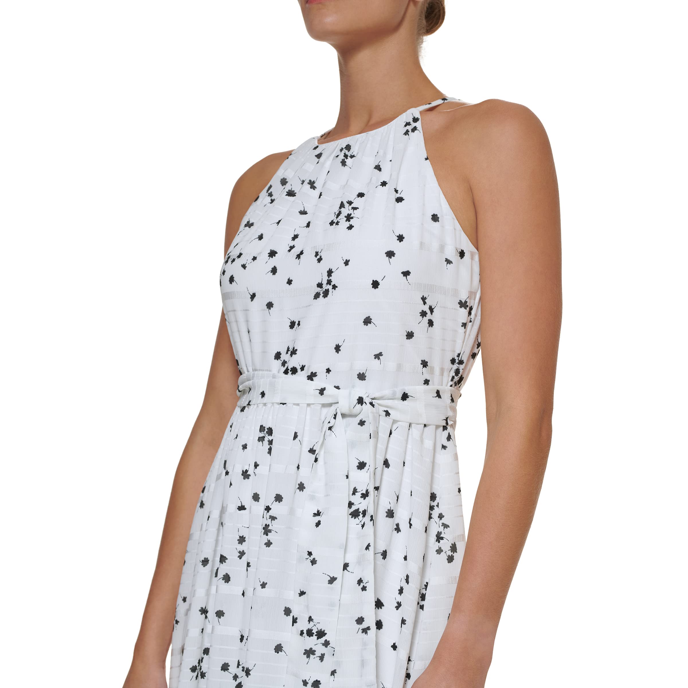 DKNY Women's Knot Sleeve Midi Shirt Dress - Stylish Casual & Office Wear for Spring/Summer