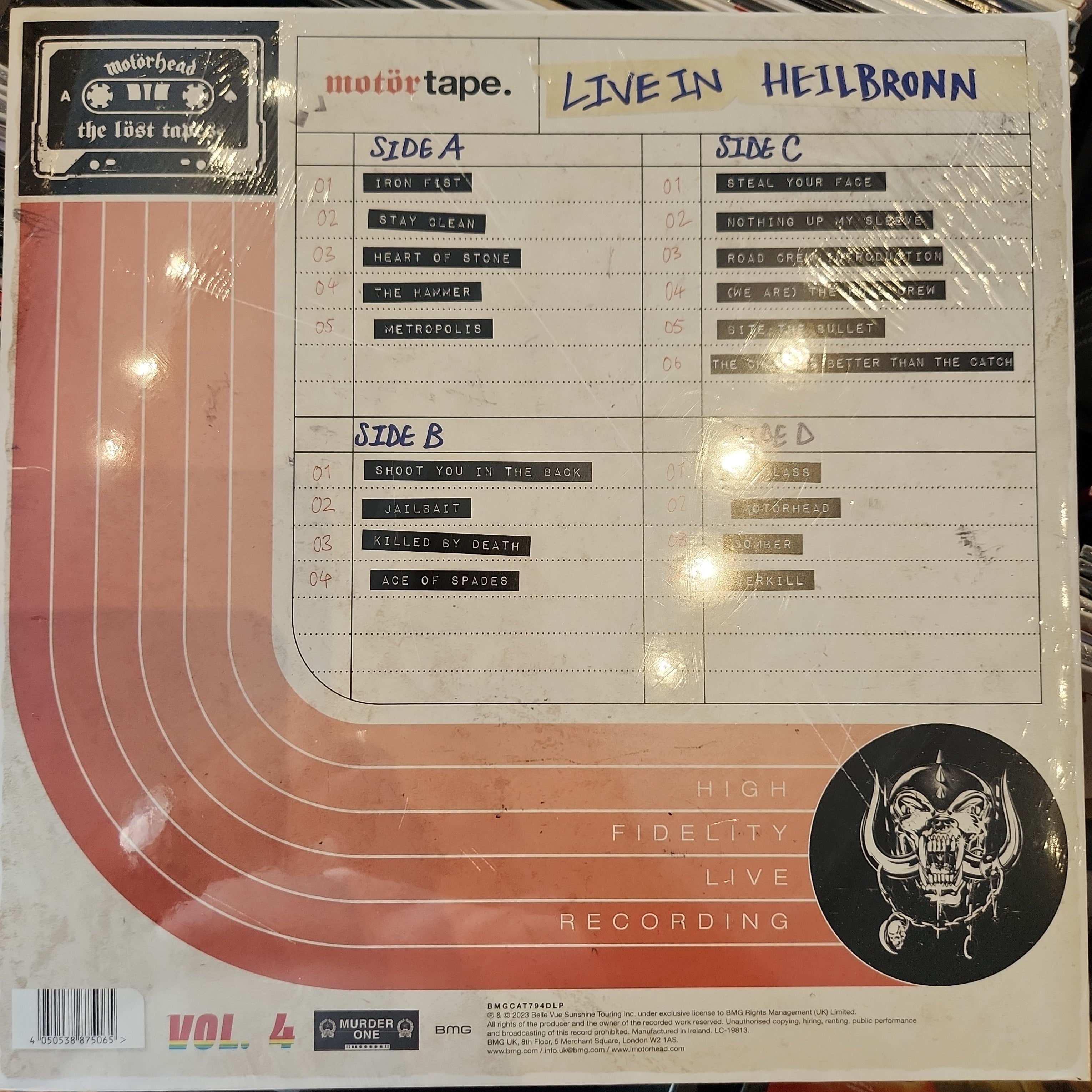 Motorhead Lost Tapes Vol 4 Vinyl LP Record - Rare Collectible Music for Rock & Metal Fans | Perfect for Vinyl Collections & Music Lovers