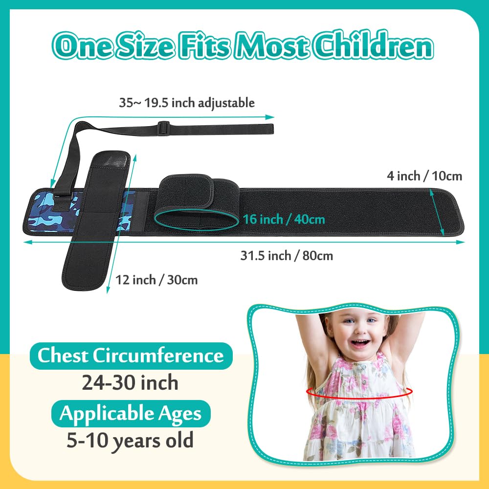 Mybow Kids Shoulder Immobilizer Sling - Adjustable Child Arm Sling with Waist Strap for Broken Collarbone, Clavicle & Shoulder Injuries | Rotator Cuff Surgery Support Brace for Toddlers | Perfect for Post-Surgery Recovery, Sports Injuries & Daily Comfort
