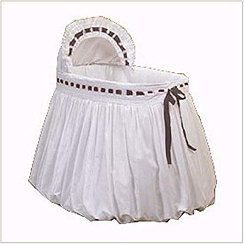 Pretty Ribbon Bassinet Bedding Set for Baby Dolls - Chocolate Color | Soft & Adorable Crib Accessories for Newborns & Toddlers | Perfect for Nursery Decor, Playtime & Gift Giving