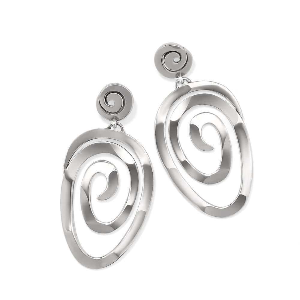 Brighton Vertigo Vibe Statement Drop Earrings - Elegant Dangle Post Earrings for Women - Perfect for Parties, Weddings & Special Occasions