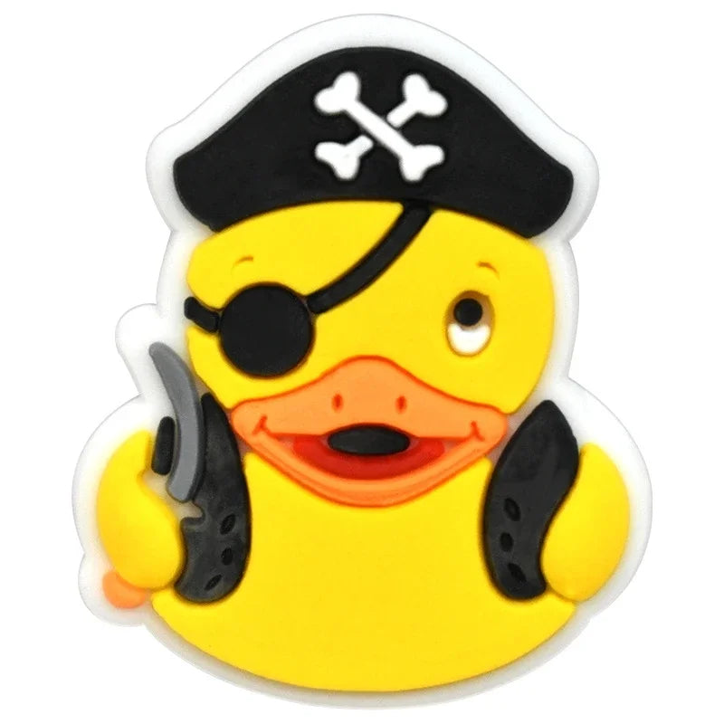 Duck Shoe Charms for Crocs & Sandals - Cute Decor Pins for Kids, Boys, Girls, Men & Women - Perfect for Clogs, Jeans & Buckle Shoes - Fun Accessories for School, Parties & Everyday Wear