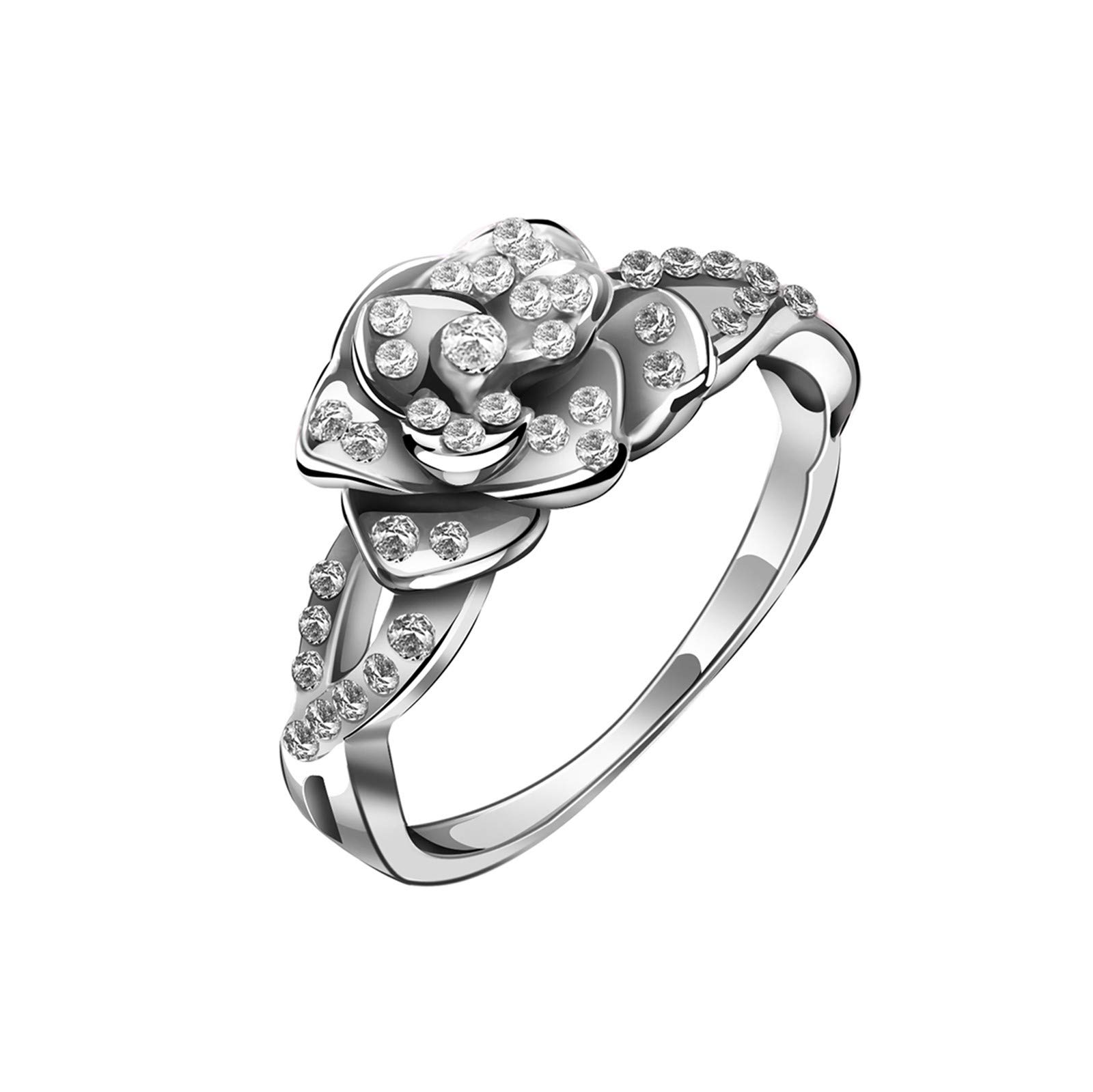 Exquisite Engagement Wedding Rings for Women - Stackable Commemorative Jewelry Gift Set for Girls | Perfect for Proposals, Anniversaries & Special Occasions