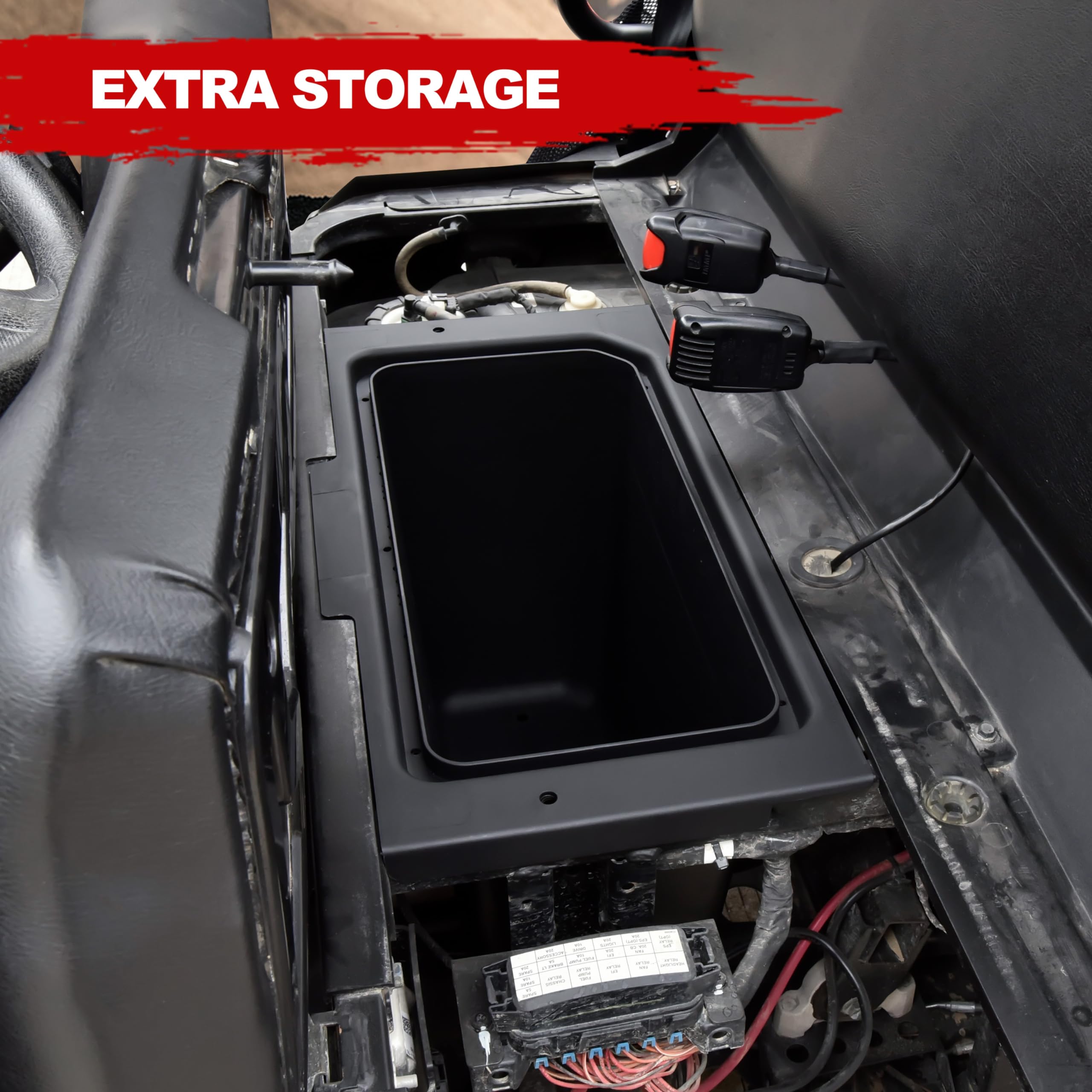 SAUTVS Under Seat Storage Box for Polaris Ranger 500 570 | Removable Cargo Bin Set for 2015-2021 Ranger 500/CREW 570/ETX/EV | Replacement for #2880046 | Perfect for Off-Road Gear Organization & Tool Storage