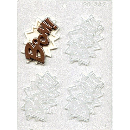 CK Products BOOM Superhero Lingo Chocolate Mold - 90-987 | Premium Silicone Candy & Chocolate Mold for Baking, DIY Desserts, Party Favors, and Superhero-Themed Treats