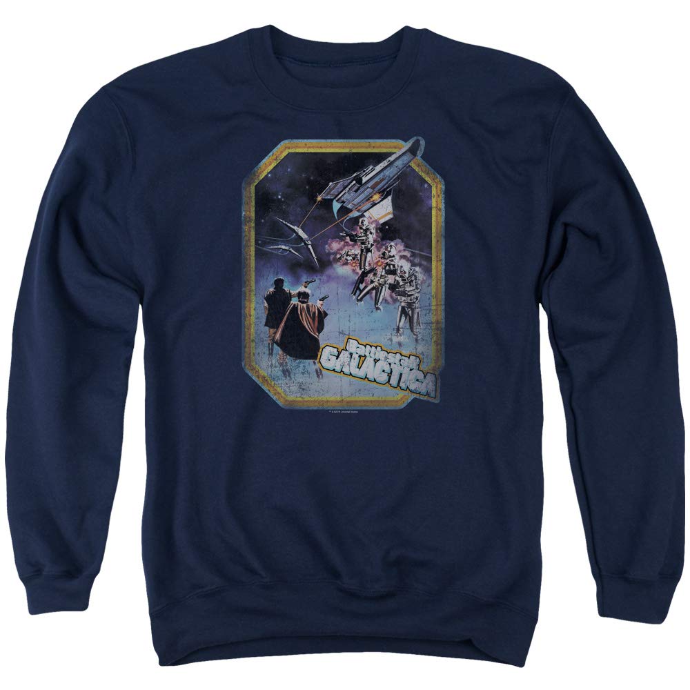 BSG Iron On Poster Unisex Crewneck Sweatshirt for Men & Women - Perfect for Casual Wear, Gifts & Fan Merchandise