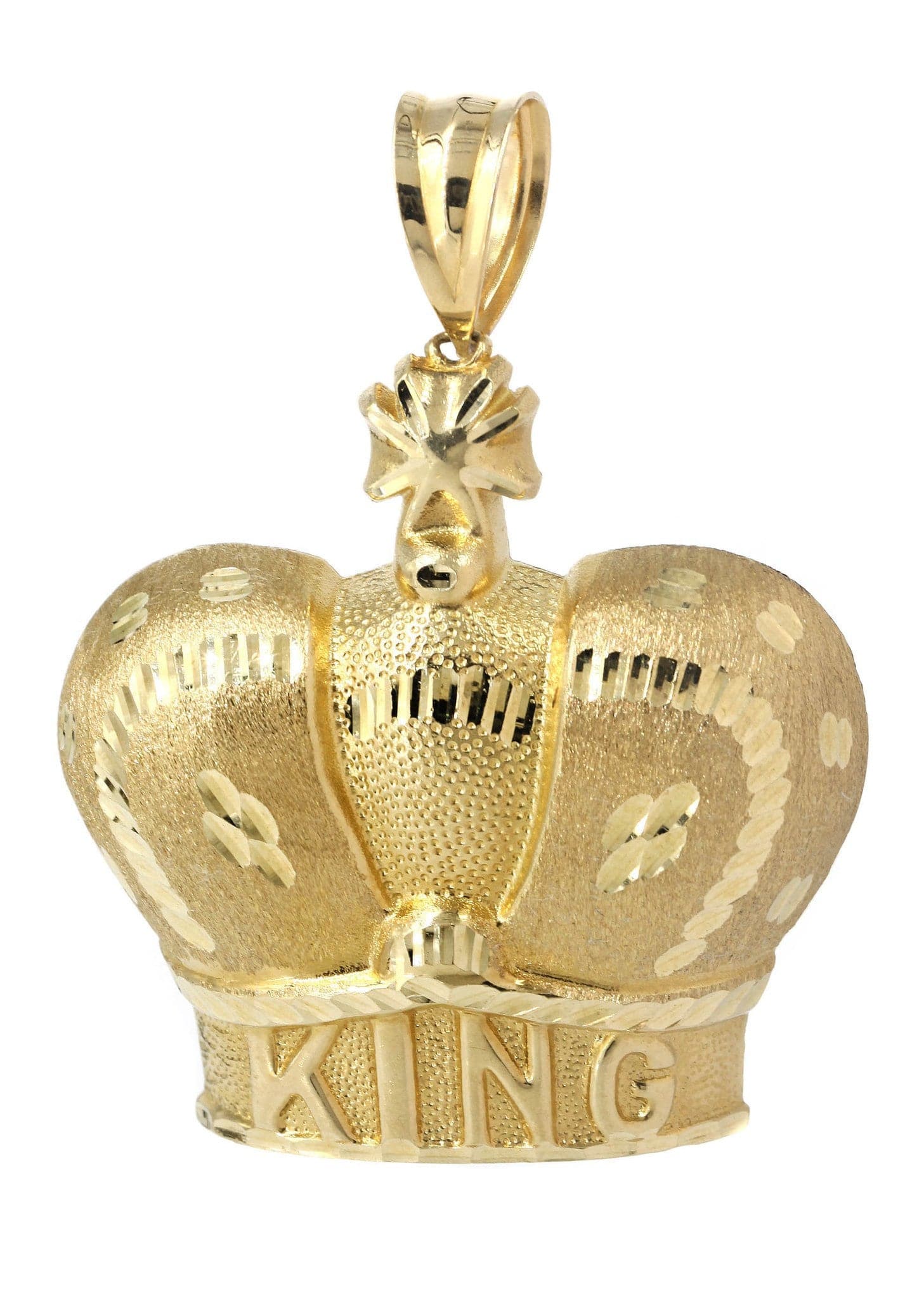 10K Gold Crown Pendant Necklace - 27.7 Grams Solid Gold Jewelry for Men & Women - Perfect for Gifts, Anniversaries and Special Occasions