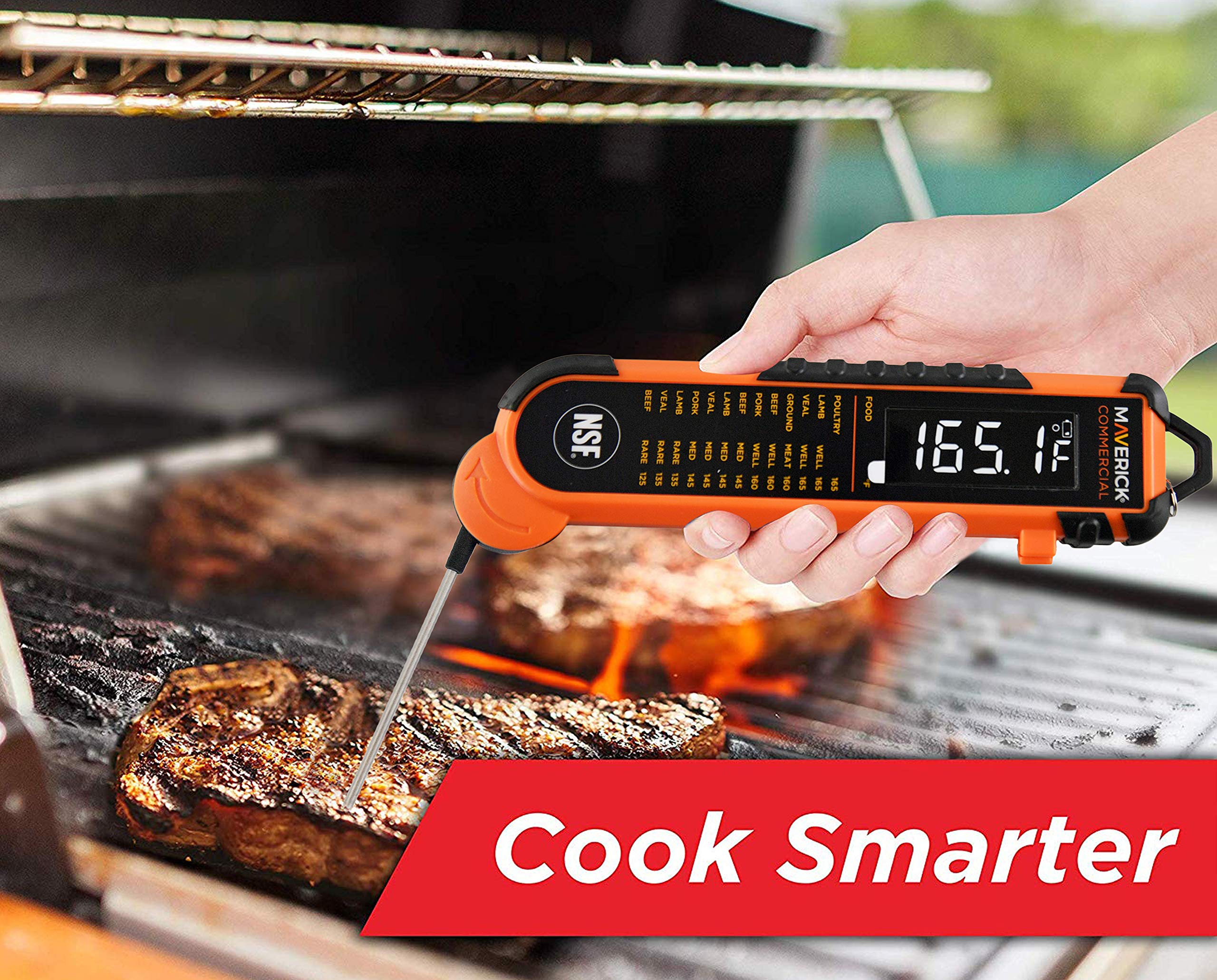 High Accuracy ProTemp Thermocouple Probe with Red Handle - Digital Thermometer Sensor for Cooking, HVAC, Industrial & Scientific Applications
