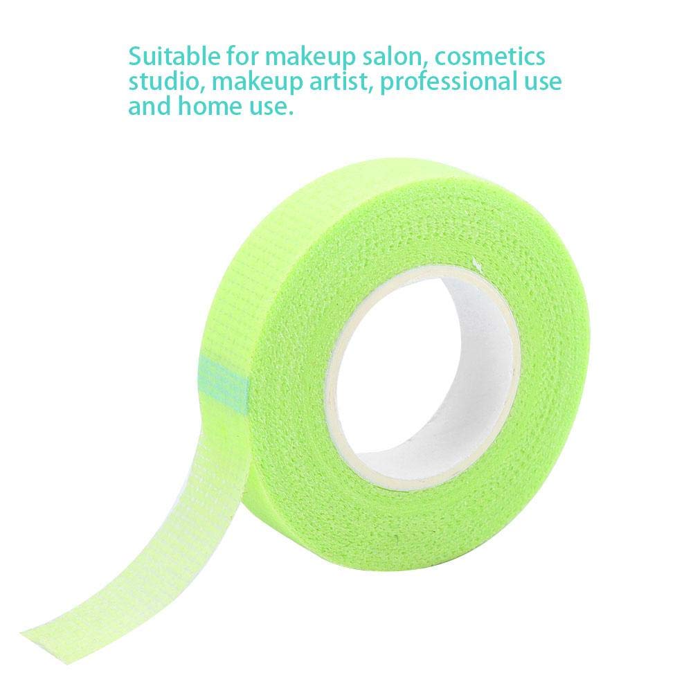 2-Pack Breathable Micropore Fabric Eyelash Extension Tape for Lash Grafting - Transparent & Green - Professional Eyelash Extension Supplies & Tools for Salon or Home Use