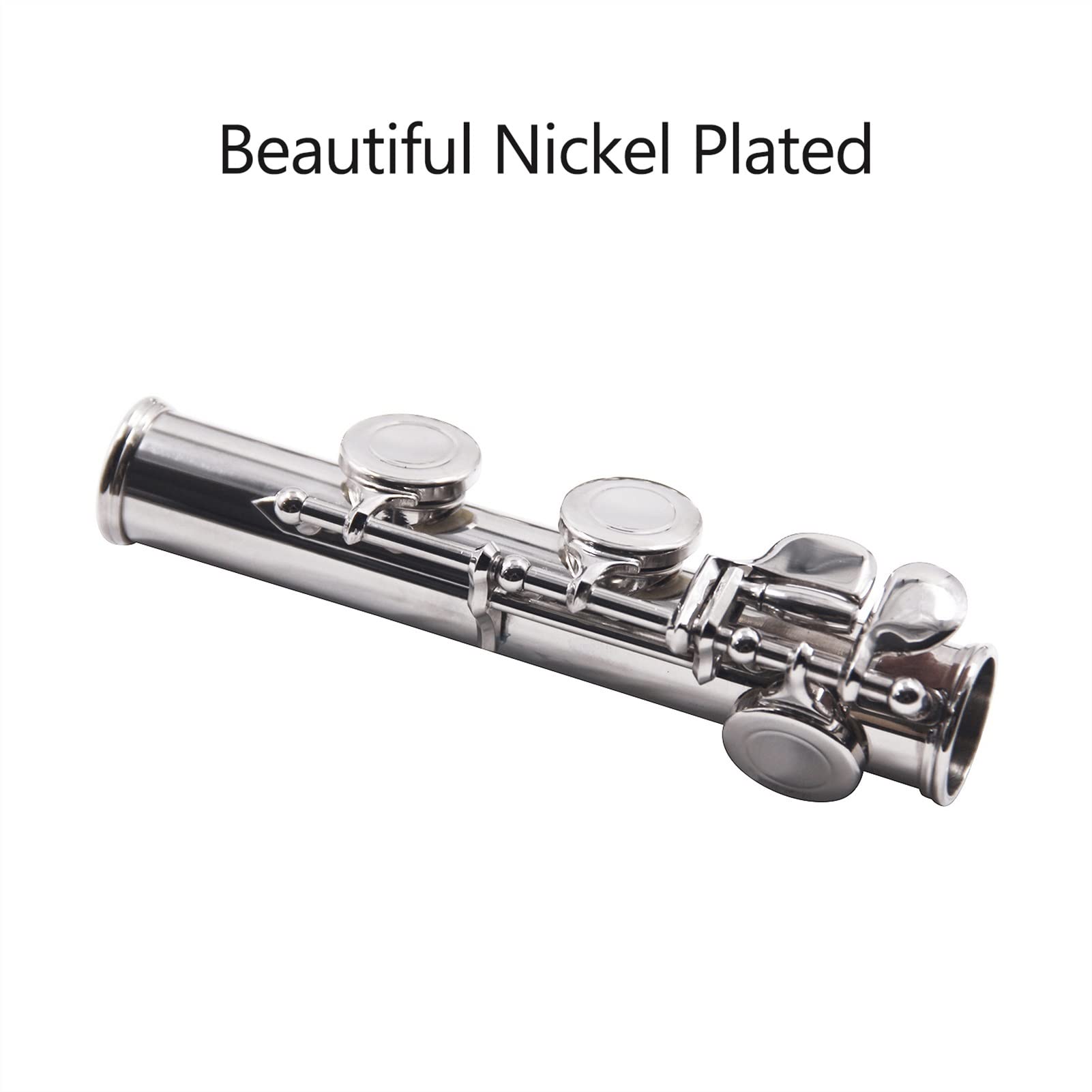 **Professional C Flute 16 Keys Closed Hole Cupronickel Flute with Carry Case, Cleaning Kit & Accessories – Perfect for Beginners, Students & Performers – Ideal for School Bands, Practice & Live Performances**