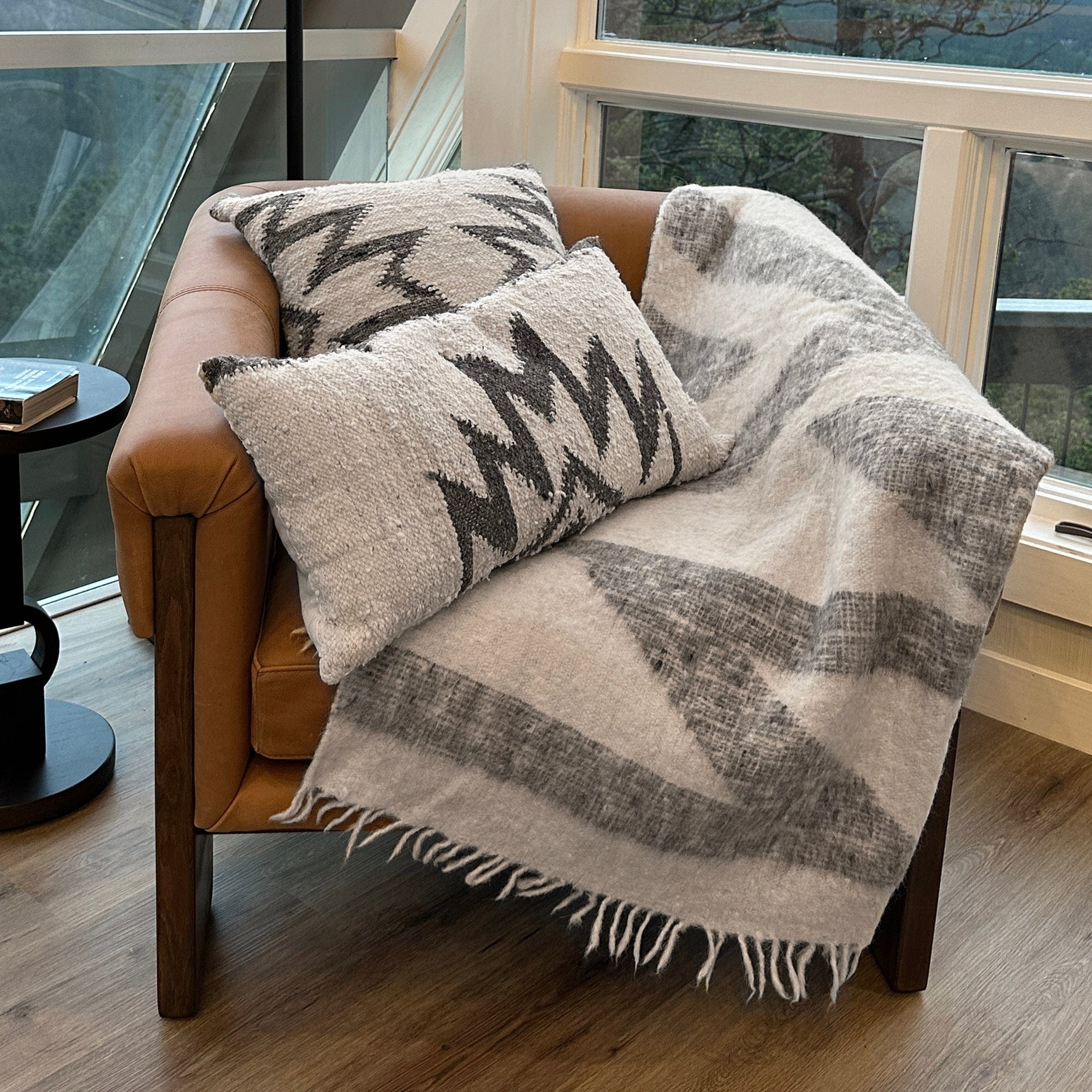 Handwoven Maguey Fiber Square Decorative Pillow - Boho Chic Home Decor for Living Room, Bedroom, or Outdoor Patio