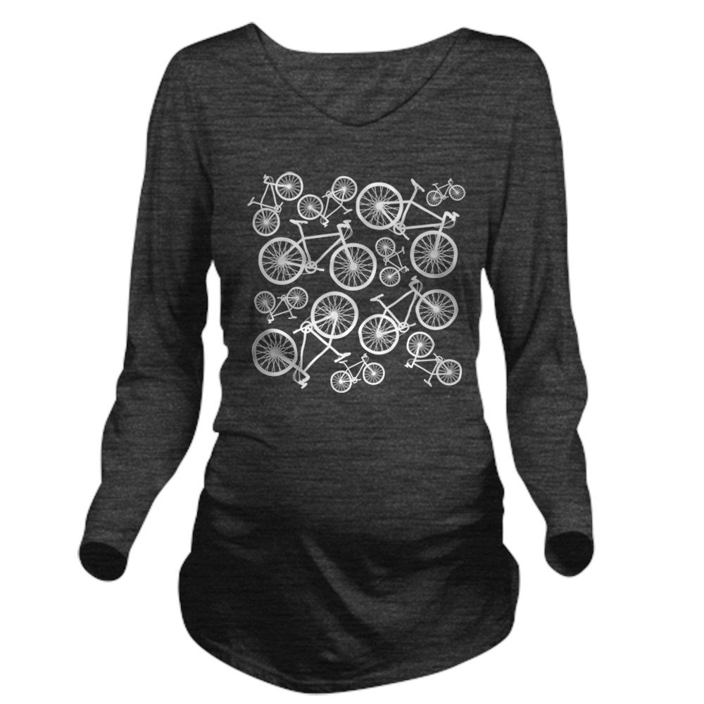 Cyclist Dream Long Sleeve Maternity T-Shirt - Comfortable Pregnancy Activewear for Biking Enthusiasts | Perfect for Cycling, Casual Outings & Maternity Photos