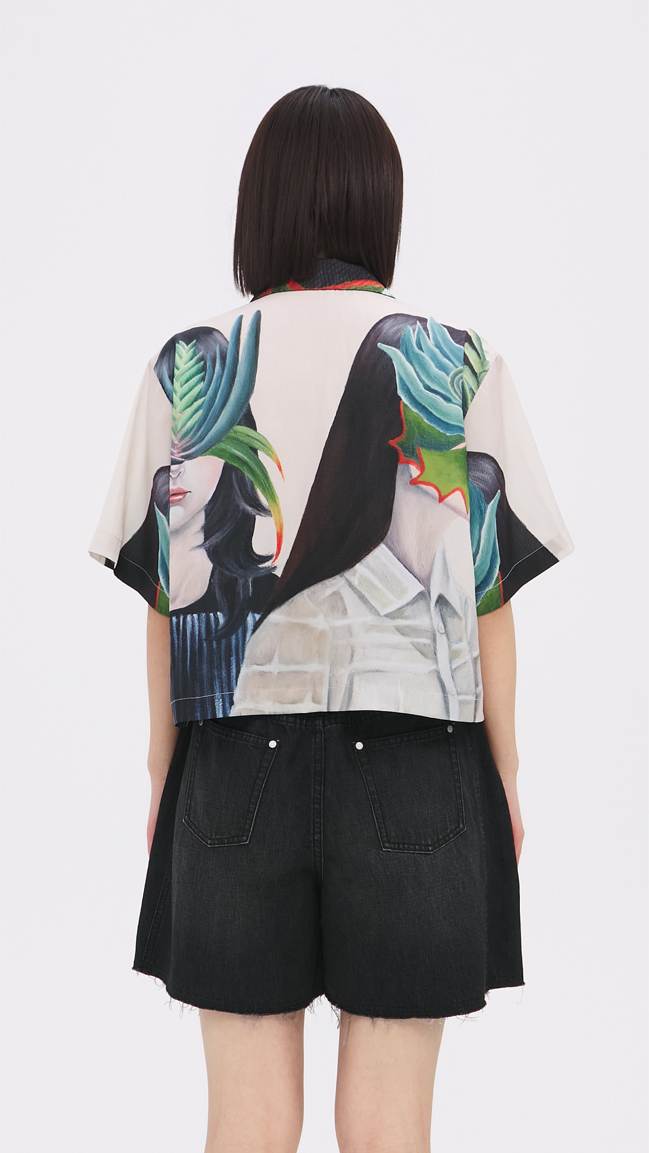 Mariko Enomoto Women's Printed Short Sleeve Shirt - Floral Summer Casual Tops for Beach, Vacation & Everyday Wear