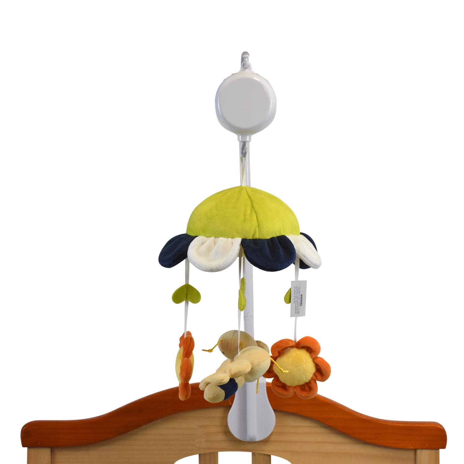 24 Inch White Baby Crib Mobile Arm with Music Box - Adjustable Clamp Holder for Bassinet & Nursery Decor | Perfect for Newborn Gifts & Bedroom Lullabies