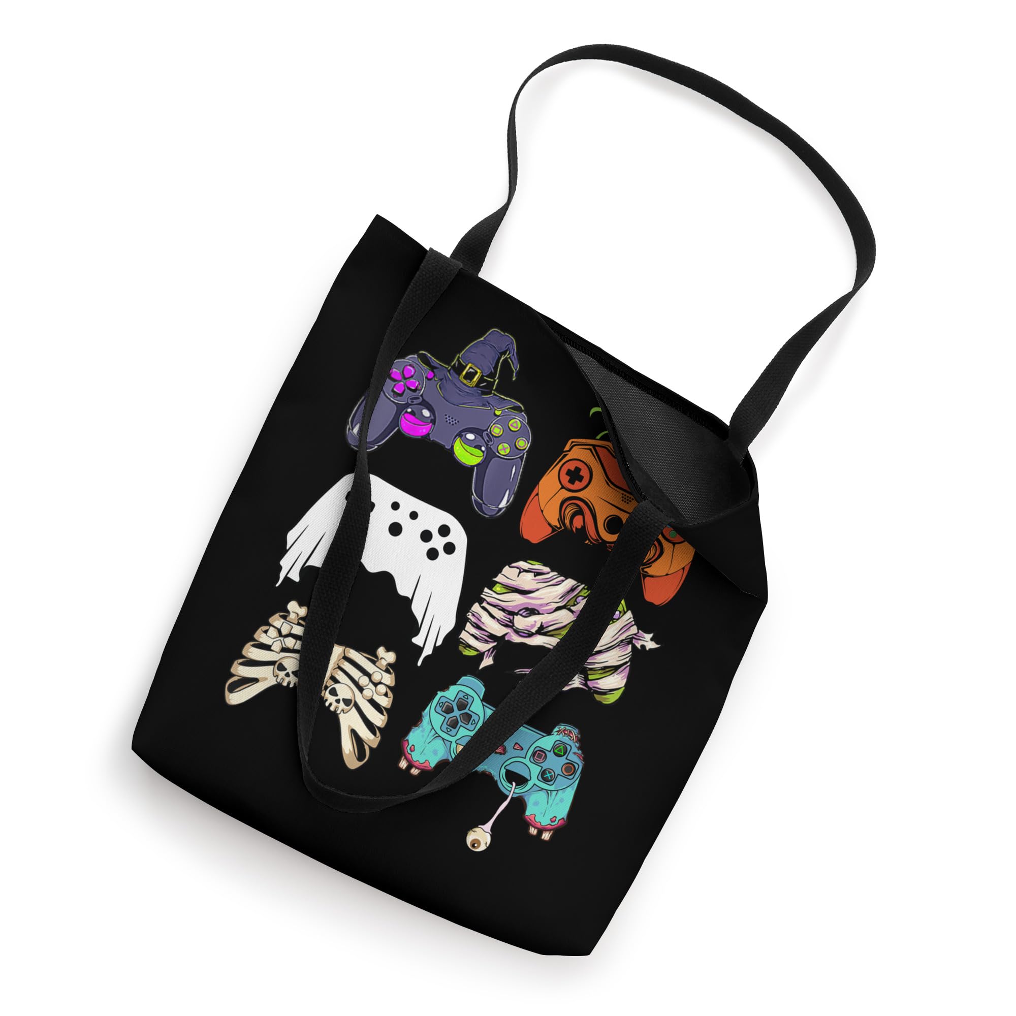 Halloween Skeleton Zombie Gaming Controller Tote Bag for Boys & Kids - Perfect for Trick-or-Treating, Cosplay & Gaming Events