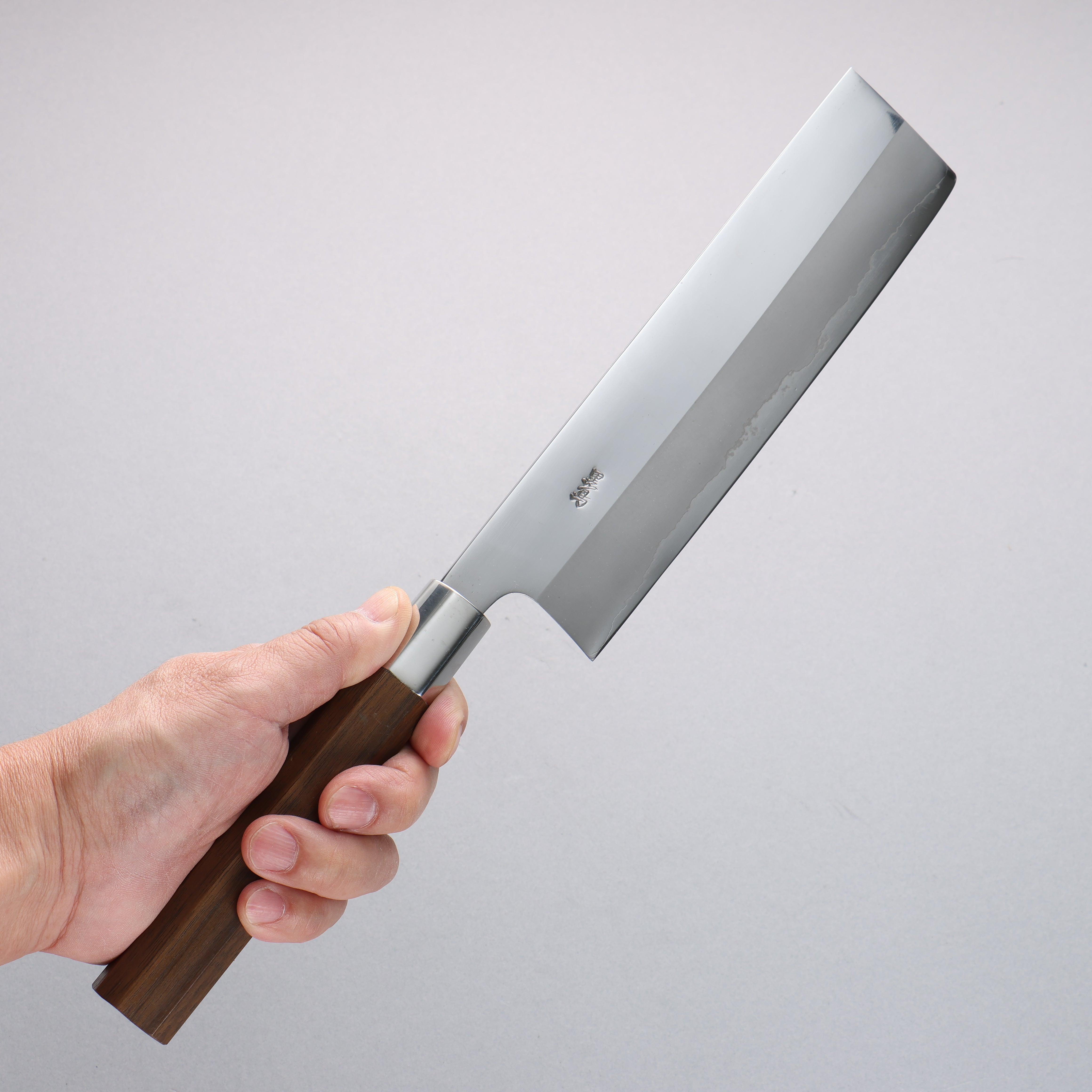 Premium Kurotori Silver Steel No.3 Migaki Finished Nakiri Knife 180mm - Japanese Vegetable Cleaver with Walnut Handle - Perfect for Slicing, Dicing & Precision Vegetable Prep