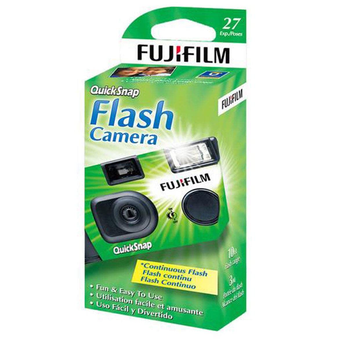 Fujifilm QuickSnap Flash 400 Disposable 35mm Film Camera with Built-in Flash - 27 Exposures, 6-Pack Bundle with Slinger Camera Bag - Perfect for Weddings, Parties, Travel & Vintage Photography