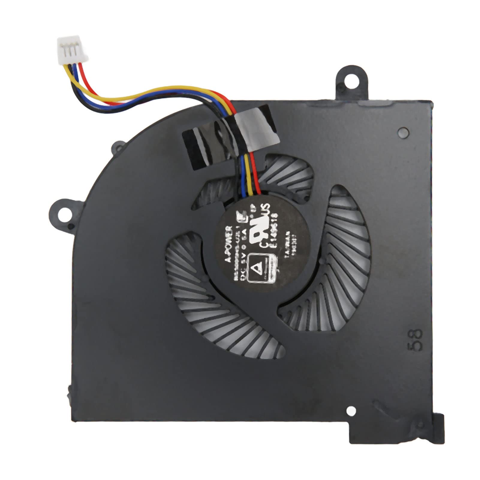 5V 4 Pin Laptop Cooling Fan Replacement - High Speed CPU Cooler for GS65 MS 16Q2, Efficient Heat Dissipation for 16Q2 CPU & GPU - Perfect for Gaming Laptops & Overheating Prevention