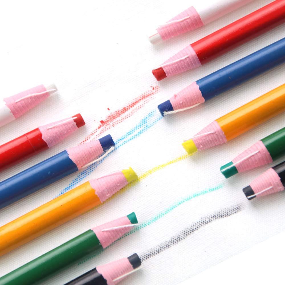 Lohas Select 12-Piece Sewing Marking Chalk Set - Tailor's Fabric Marking Pencils for Tracing & Cutting (6 Colors) - Perfect for Quilting, Dressmaking & DIY Sewing Projects