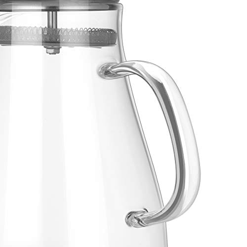 Artcome 65 Oz Large Heat Resistant Glass Water Carafe with Stainless Steel Lid - Borosilicate Glass Beverage Pitcher for Iced Tea, Lemonade & Cold Brew - Perfect for Home, Office & Restaurants