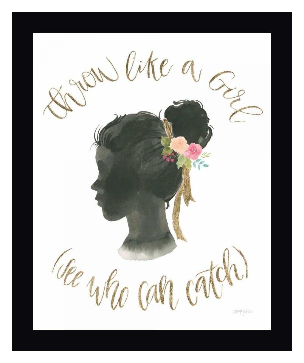 Girl Power VIII by Jenaya Jackson - 30x36 Inch Framed Canvas Wall Art Print with Black Frame - Ready to Hang - Perfect for Living Room, Bedroom & Office Decor