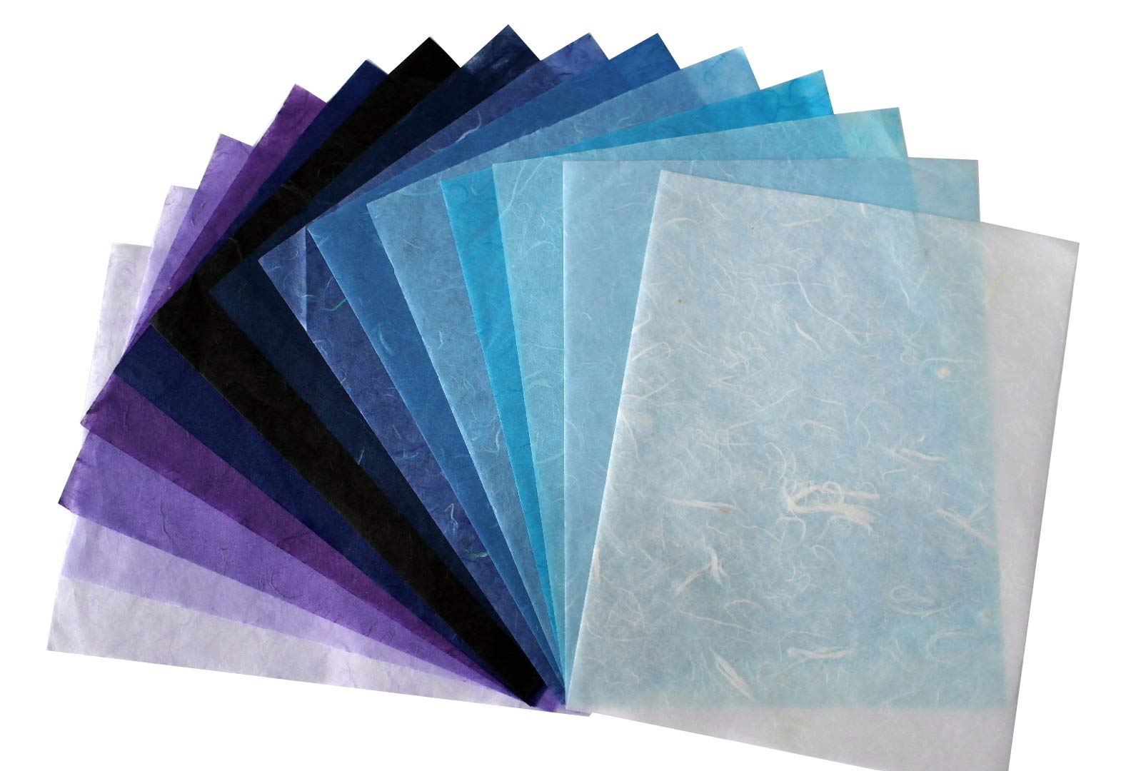 75 Mulberry Paper Sheets - Handmade Japanese Washi Tissue for Origami, Scrapbooking, Card Making & Decorative Arts