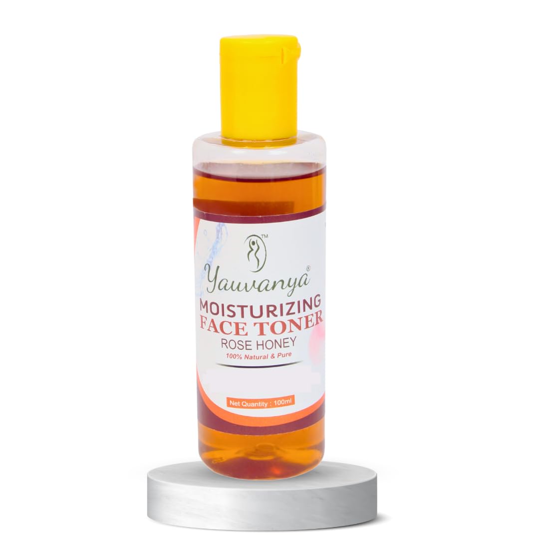 Yauvanya Rose Honey Moisturizing Facial Toner 100ml - Hydrating & Refreshing Face Toner with Natural Rose & Honey Extracts for Soft Glowing Skin | Alcohol-Free, Vegan, All Skin Types | Daily Skincare Routine, Morning & Night Use