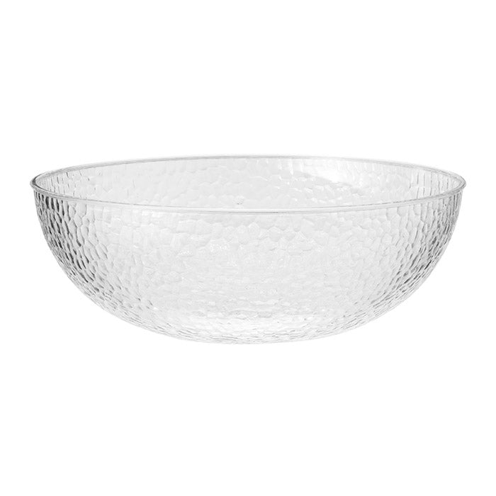 12-Piece Bulk Clear Pebble 160 oz Plastic Bowls Set - Durable & Reusable for Parties, Picnics, and Food Storage