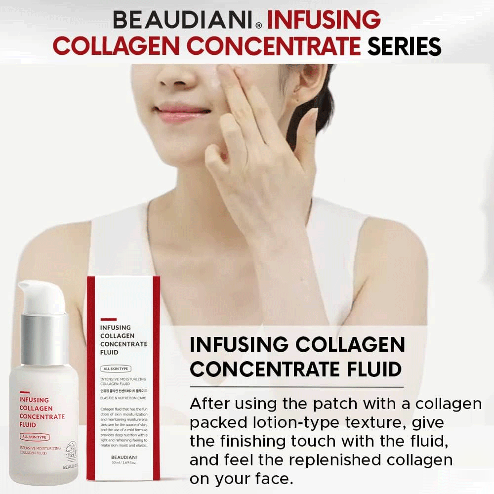 BEAUDIANI Collagen Infusing Concentrate Serum 50ml - Anti-Aging & Hydrating Facial Treatment for Glowing Skin - Perfect for Nighttime Skincare Routine
